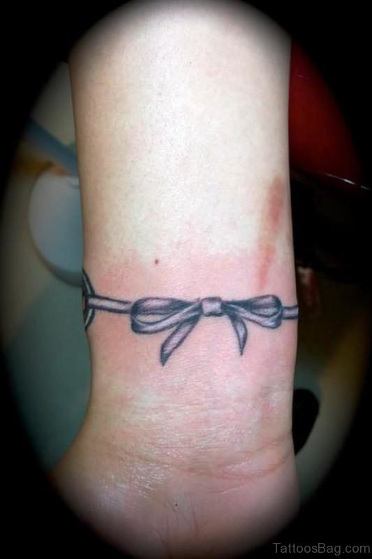 Magnificent Bow Tattoo On Wrist