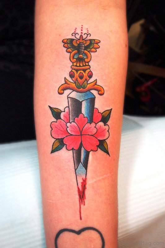 Magnificent Dagger Tattoo Design