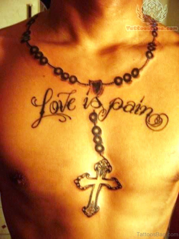 Magnificent Rosary Tattoo On Neck