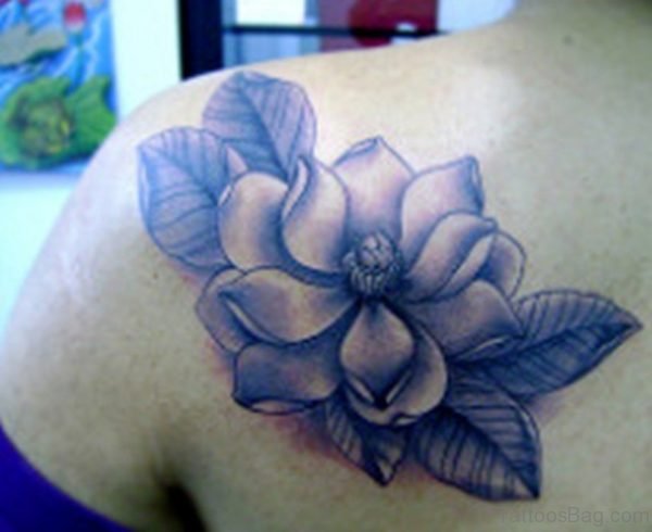 Magnolia Tattoo Design On Back
