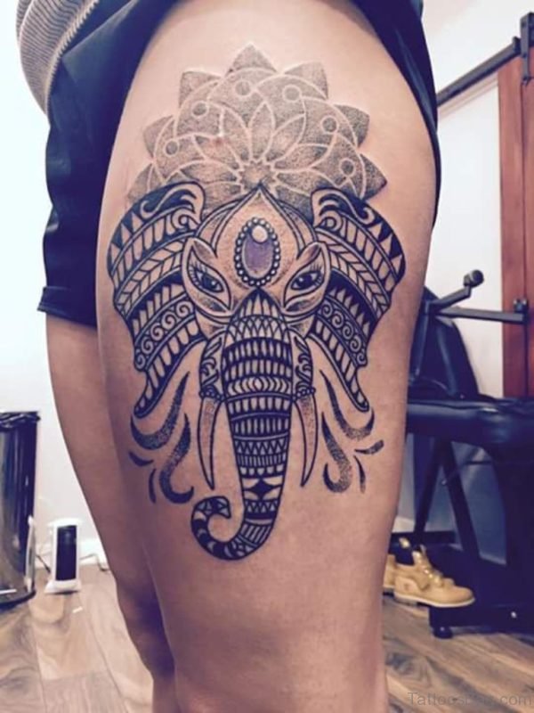 Mandala Ganesha Tattoo