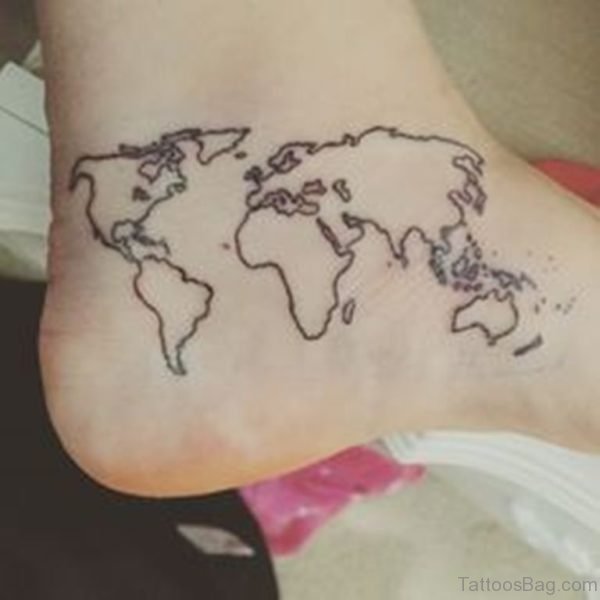 Map Tattoo Design 