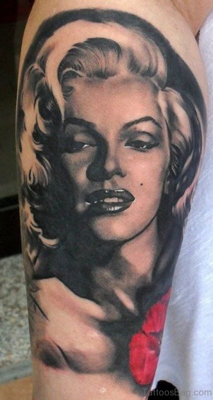Marilyn Monroe pin up girl Portrait Tattoo
