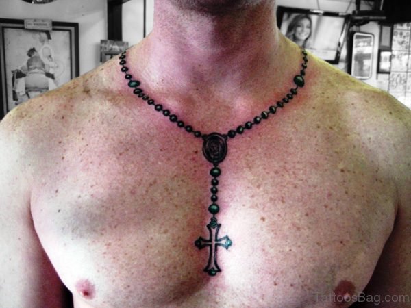Marvellous Rosary Neck Tattoo