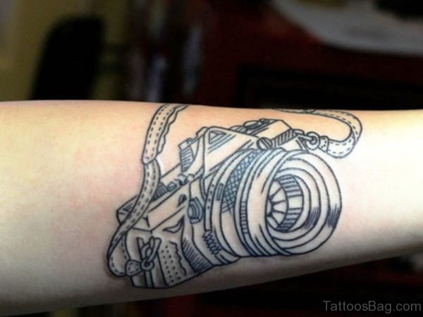Marvelous Camera Wrist Tattoo