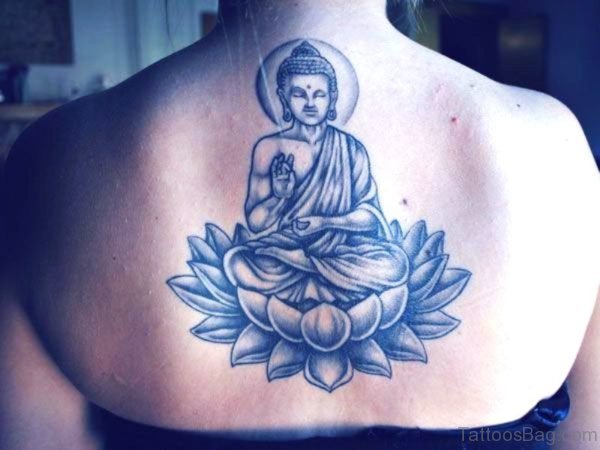 Meditating Buddha Tattoo On Lotus