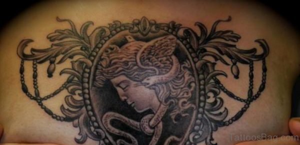 Medusa Chest Piece Tattoo For Women