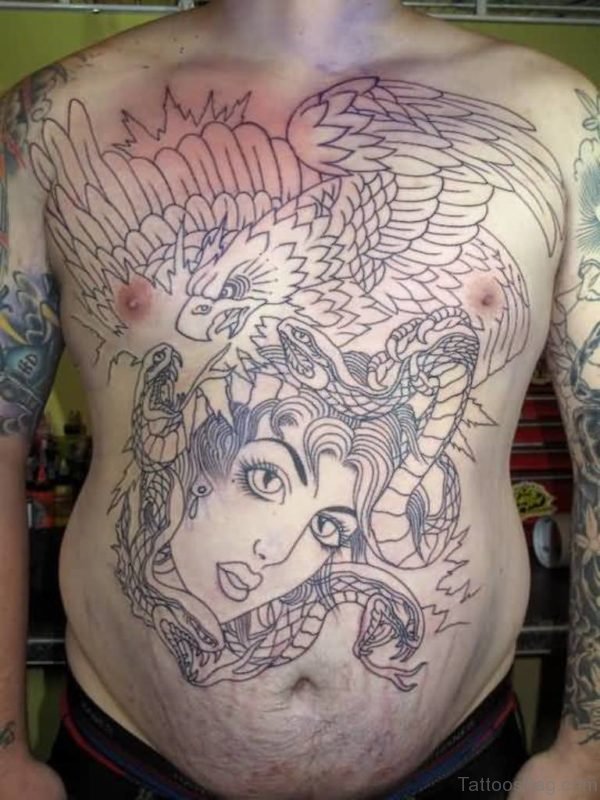 Medusa Tattoo Design On Chest