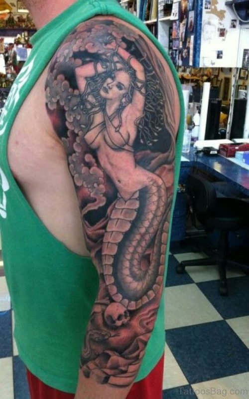 Medusa Tattoo Design On Shoulder