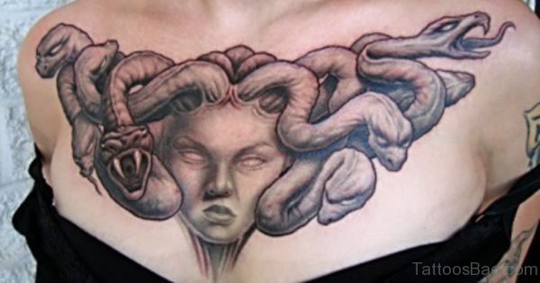 Medusa Tattoo For Girl Chest