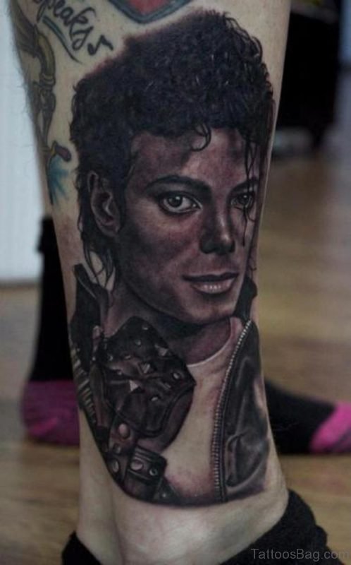 Micheal Jackson Portrait Tattoo