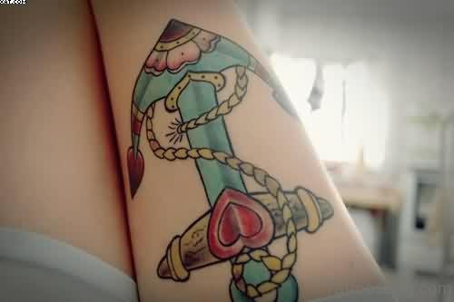 Mind Blowing Anchor Tattoo With Heart