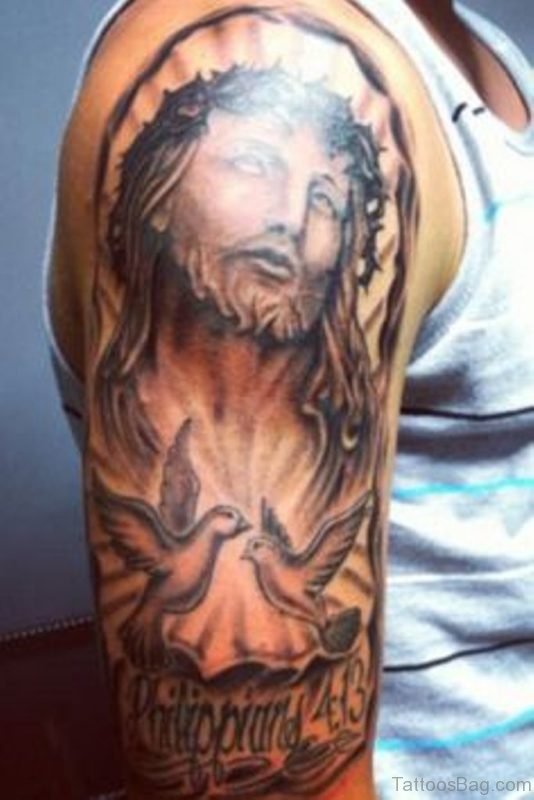 Mind Blowing Jesus Tattoo