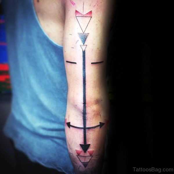 Minimalist Arrow Tattoo On Arm
