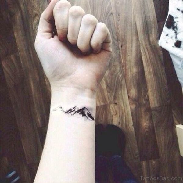 Mountains Tattoos On Wrist