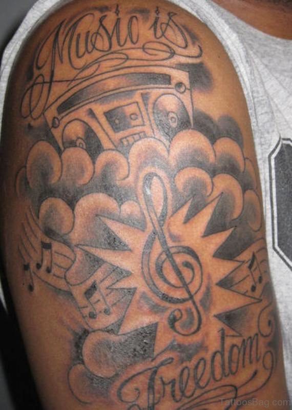 Music Is Freedom Tattoo