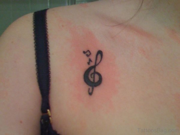 Music Note Tattoo On Chest