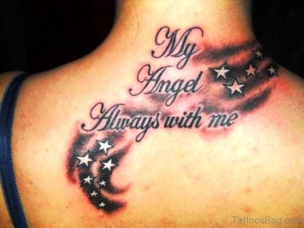 My Angel Tattoo On Neck