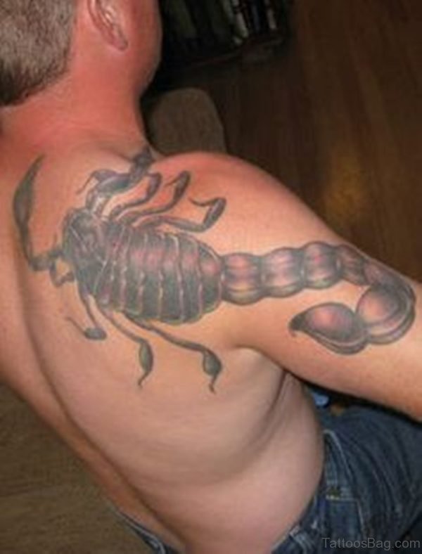 NIce Scorpion Tattoo On Chest