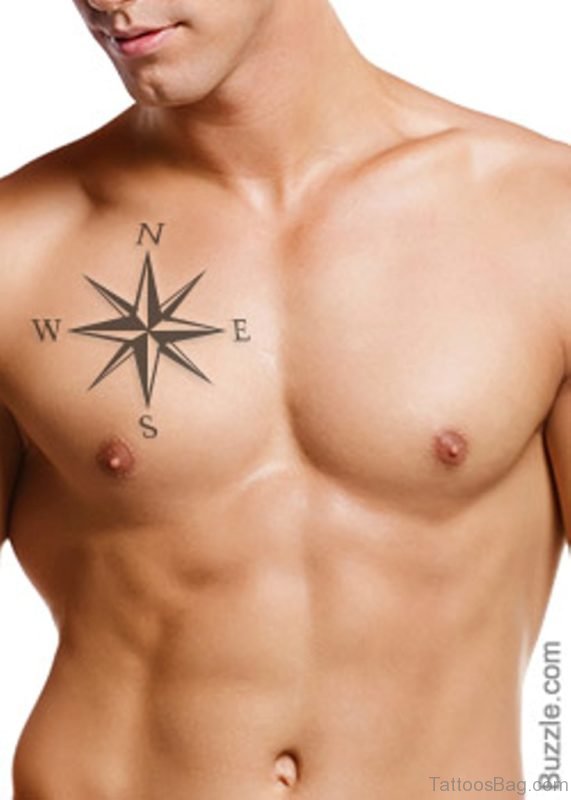 Nautical star with compass Tattoo