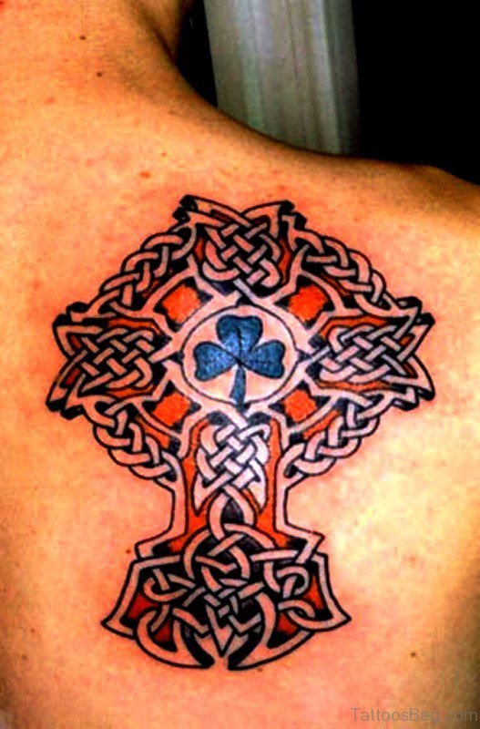 Nice Celtic Cross Shoulder Tattoo 