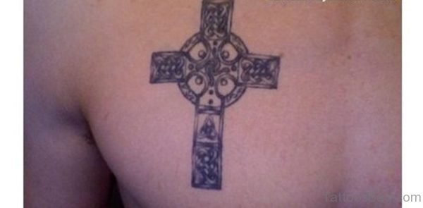 Nice Celtic Cross Tattoo On Chest