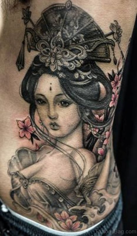 Nice Geisha Tattoo