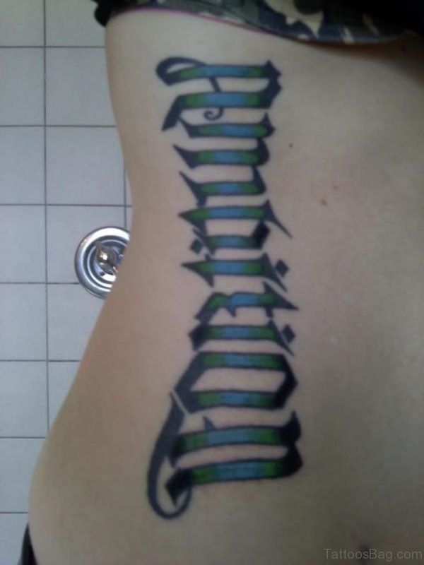 Nice Looking Ambigram Tattoo 
