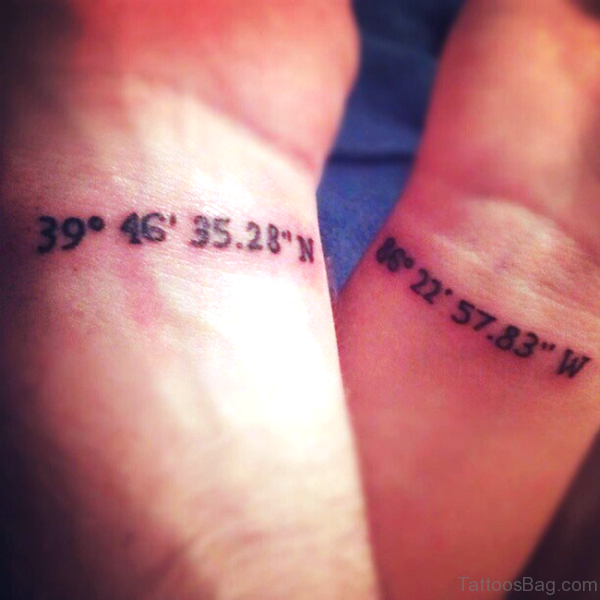 Numbering Wrist Tattoo