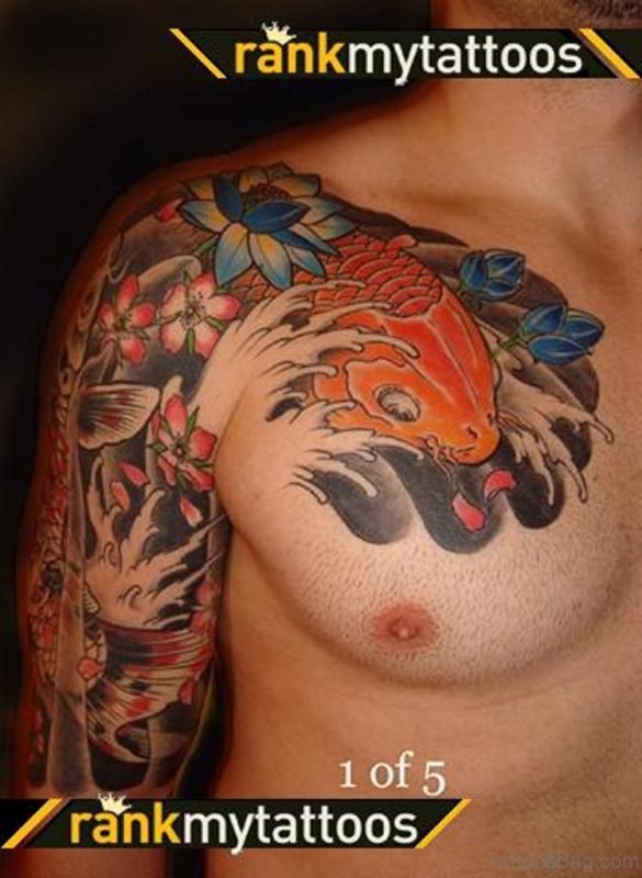 Orange Fish Tattoo