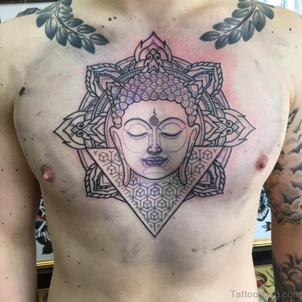 Outline Buddha Tattoo 
