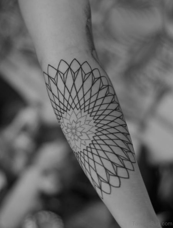 Outline Mandala Tattoo 