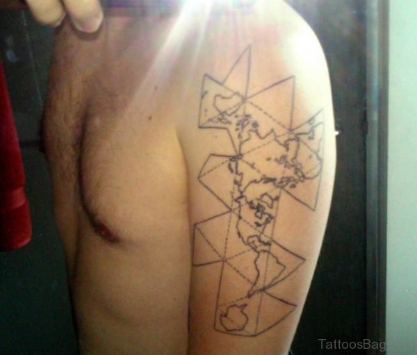 Outline Map Tattoo