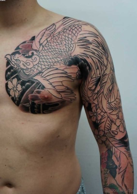 Outline Phoenix Tattoo