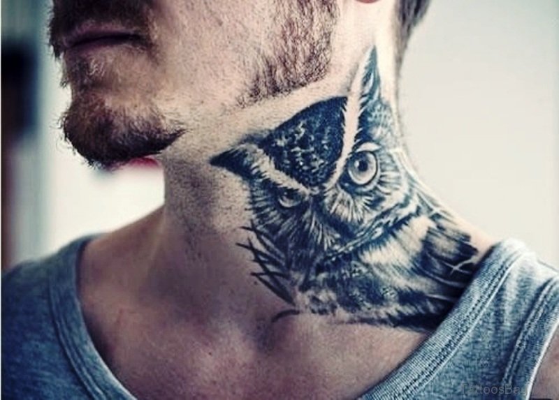 Owl Neck Tattoo Designs - wide 8