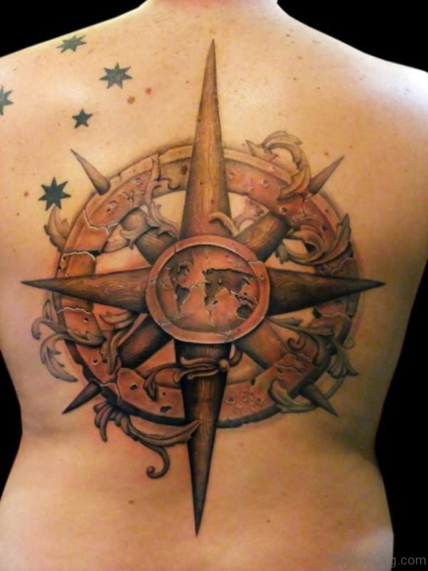Outstanding Compass Tattoo Design