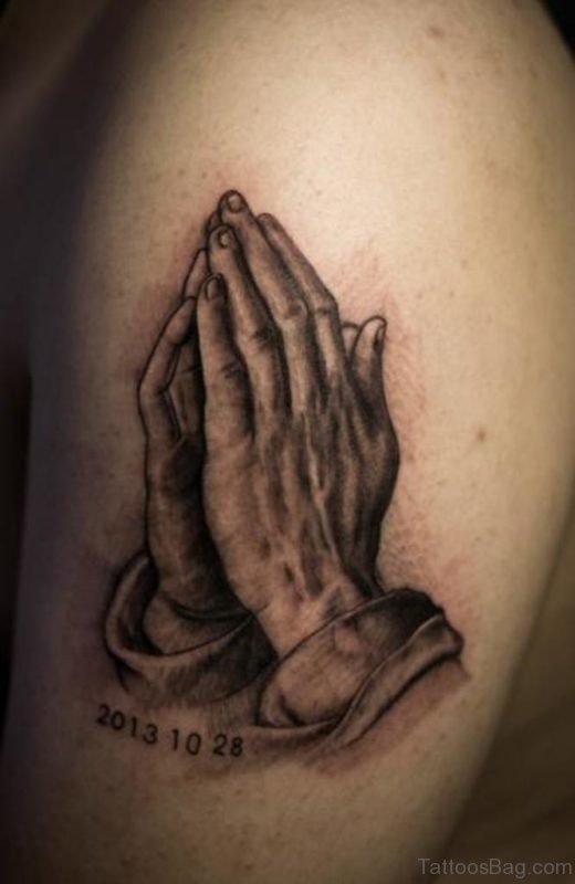 Outstanding Praying Hands Tattoo