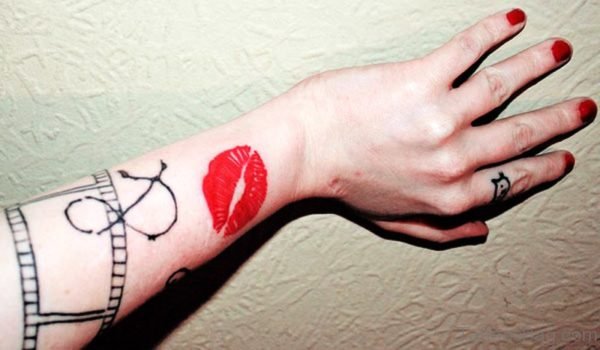 Passionate Ampersand Wrist Tattoo 