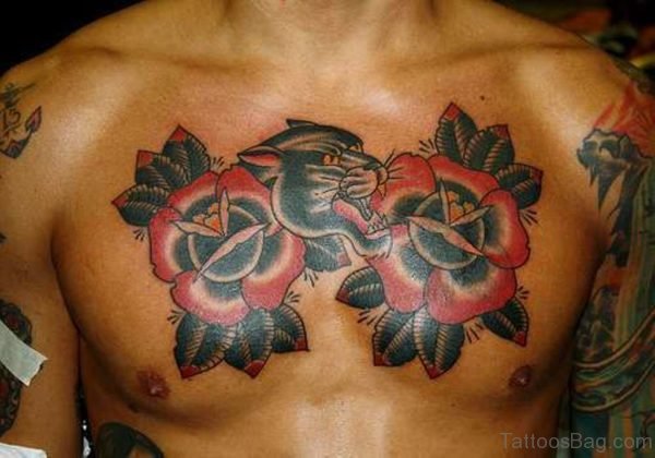 Panther And Rose Tattoo