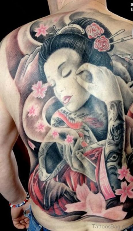 Peaceful Geisha Tattoo
