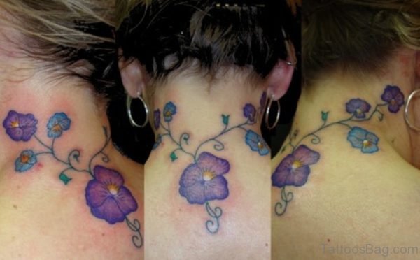 Petunia Vine Neck Tattoo