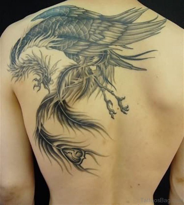 Phoenix Shoulder Back Tattoo Design