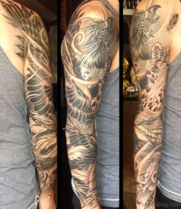 Phoenix Tattoo Full Sleeve Design