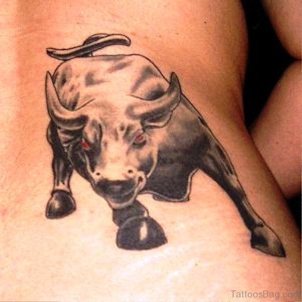 Photo Of Bull Tattoo On Back