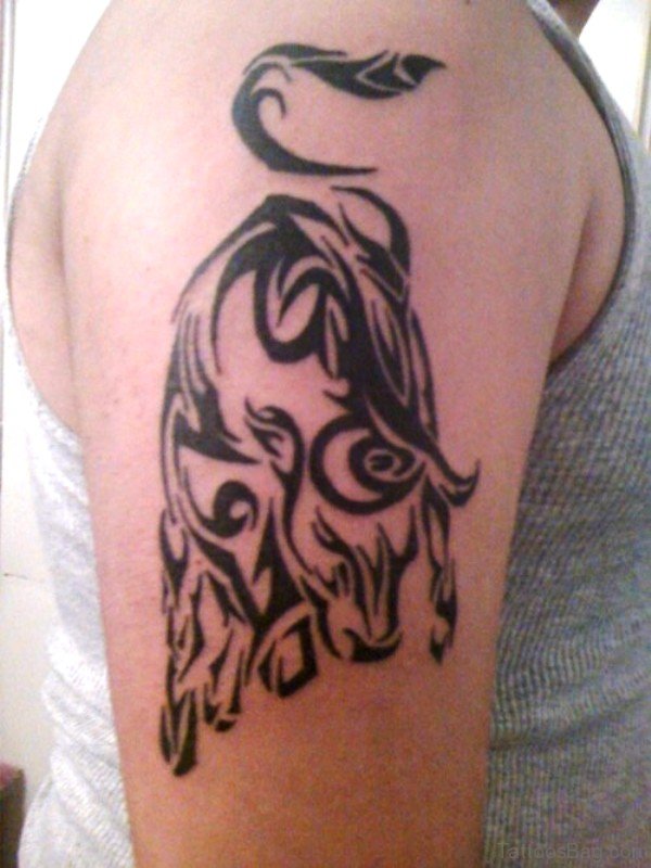 Pic Of Bull Tattoo On Shoulder