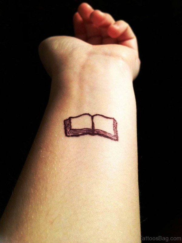 Pretty Book Tattoo On Wrist