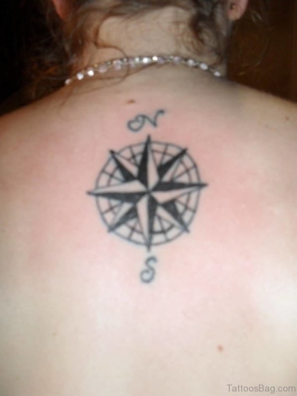 Pretty Compass Tattoo Design