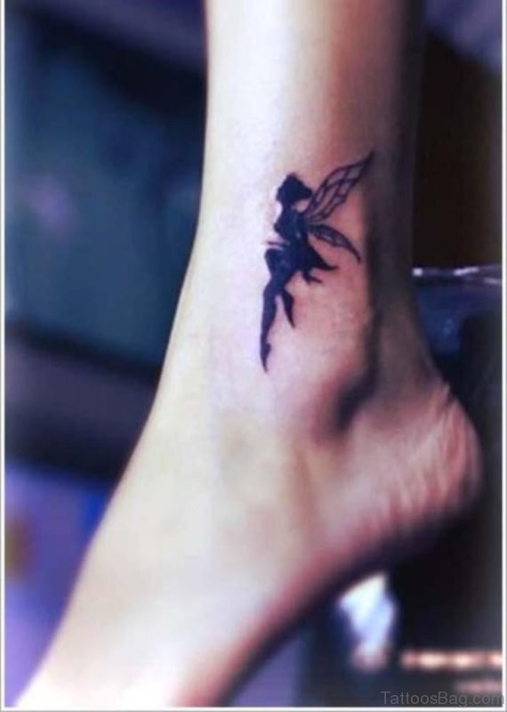 Pretty Fairy Tattoo On Ankle