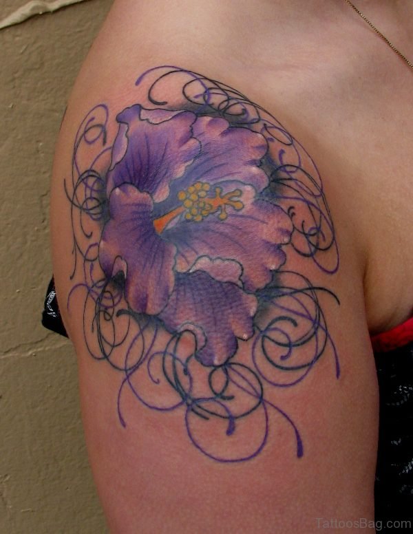 Purple Flower Lace Tattoo