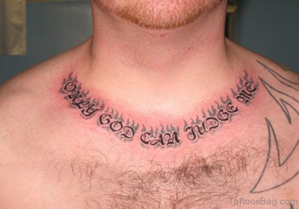 Quote Tattoo On Neck